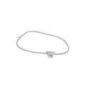 Sterling Silver Initial Charm Bracelet - Minimalist Jewelry for Women