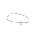 Sterling Silver Initial Charm Bracelet with Delicate Chain – Customizable Letters