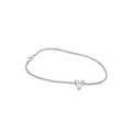 Sterling Silver Initial Charm Bracelet - Minimalist Personalizable Jewelry