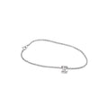 Sterling Silver Initial Charm Bracelet with Delicate Chain - Multiple Styles