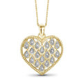 Diamond Accent 14K Gold Over Silver Heart Pendant Necklace 18"