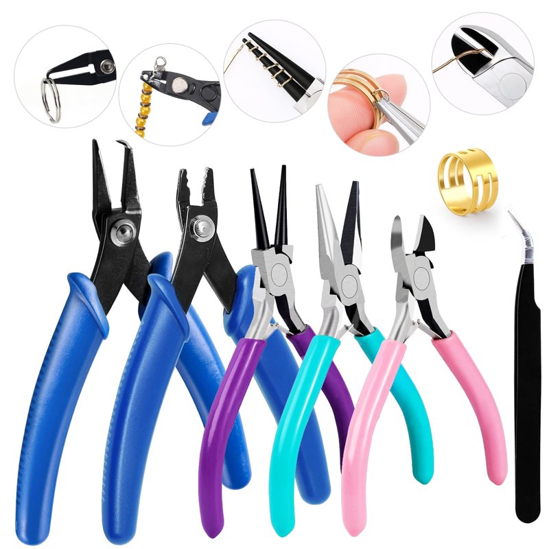 Jewelry Making Pliers Set - Wire Cutting, Wrapping & Repair Tools for Crafts