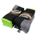 Men's Work Socks 6 Pairs - Fast Dry, Odor Resistant, Reinforced Heel & Toe