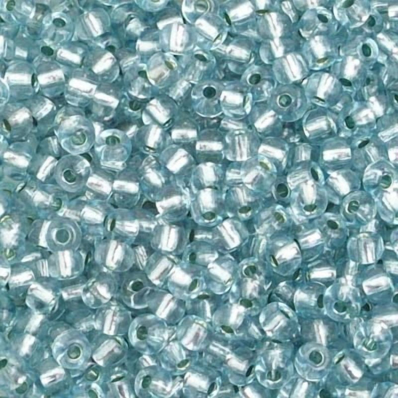 Czech Glass Seed Beads 6/0 Bulk 500g - Light Blue Silver Lined for Jewelry & Crafting
