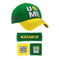 John Cena Baseball Hat Headband Wristband Set - Green Yellow Sports Accessories