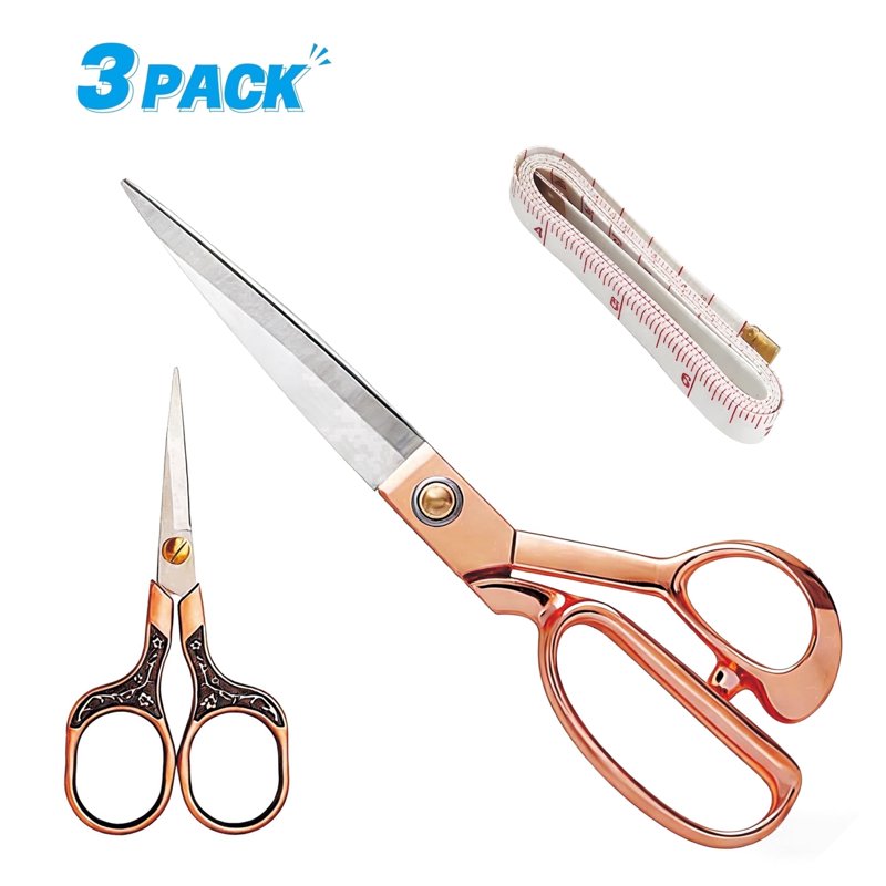 Jorunhe 9 inch Stainless Steel Heavy Duty Fabric Scissors