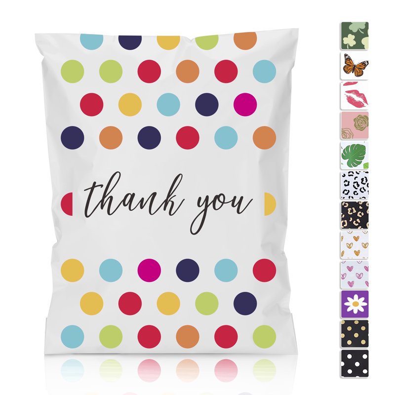 Poly Mailers Self-Seal Shipping Bags Pack 6x9 Inches Waterproof Durable Polka Dot