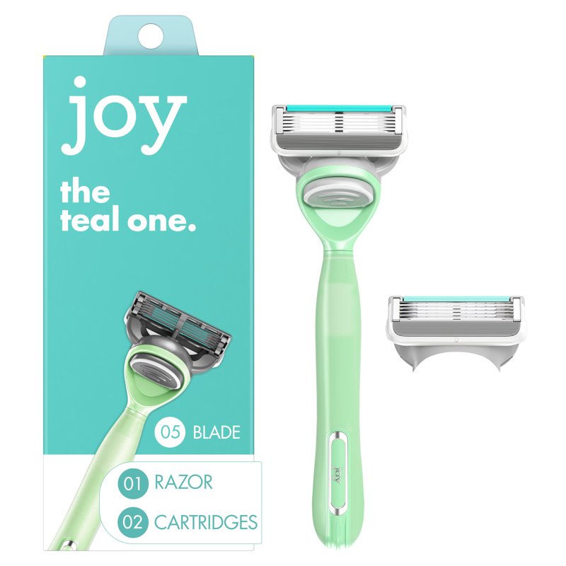 Women’s 5-Blade Razor with Non-Slip Handle & Refills - Teal, Purple, Pink
