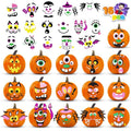 Halloween Pumpkin Foam Stickers Craft Kit - 16 Designs, 18 Sheets Kids Party Favors