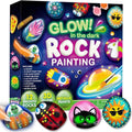 Glow in the Dark Rock Painting Arts & Crafts Kit for Kids - Creative Halloween Gift