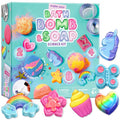 Kids Soap Making Kit with Molds for DIY Bath Bombs & Soaps - Creative Gift for Ages 8+
