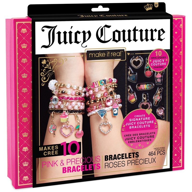 DIY Jewelry Kit for Girls - Create 8 Pink & Precious Charm Bracelets