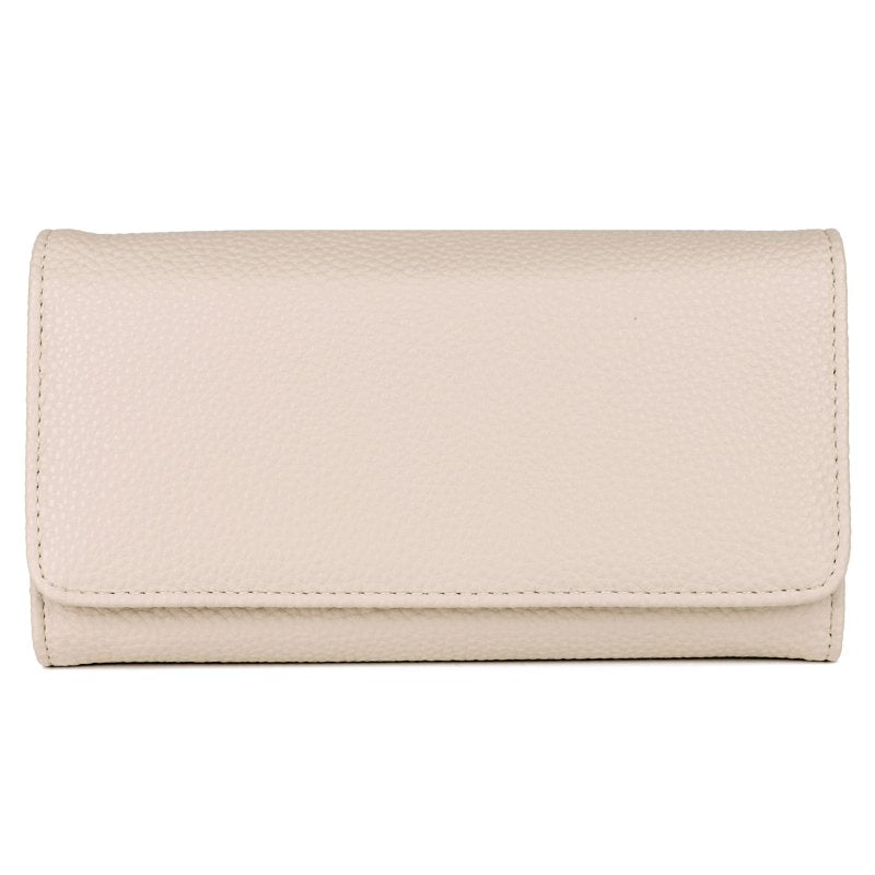 Vegan Leather RFID Blocking Wallet Organizer with Zipper & Card Slots