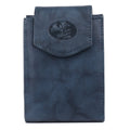Women's Leather Convertible Billfold Wallet with Coin Pocket - Navy