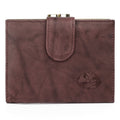 Women's Leather Card Holder Wallet with Multiple Card Slots and Storage