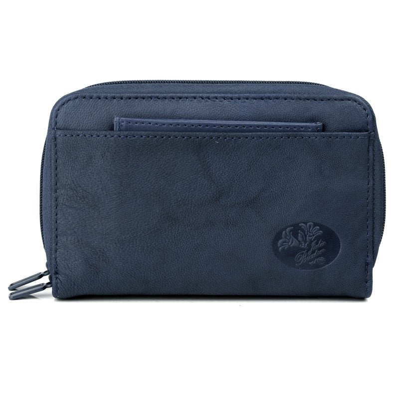 Women's Leather Double Zip Organizer Bag - Multiple Colors