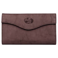 Women's Leather Clutch Organizer with Removable Checkbook - Multiple Colors