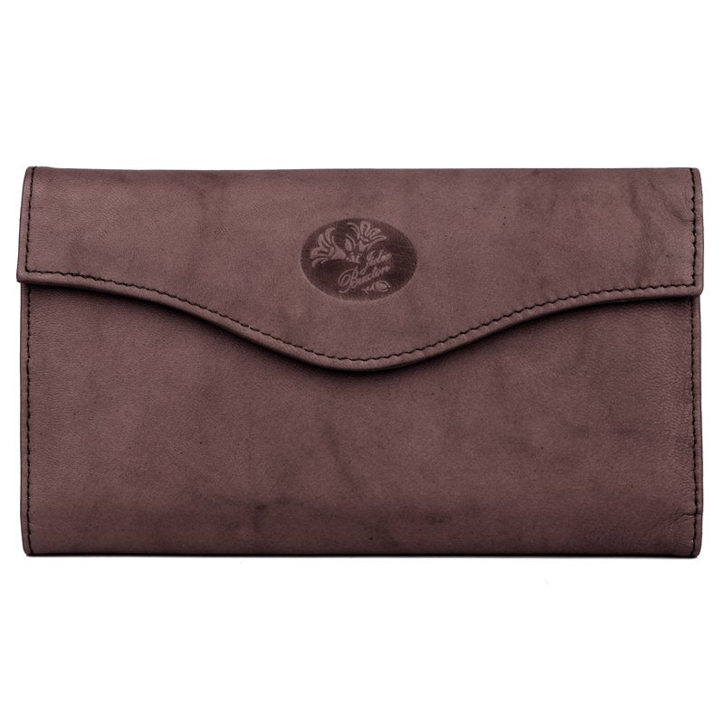 Women's Leather Clutch Organizer with Removable Checkbook - Multiple Colors
