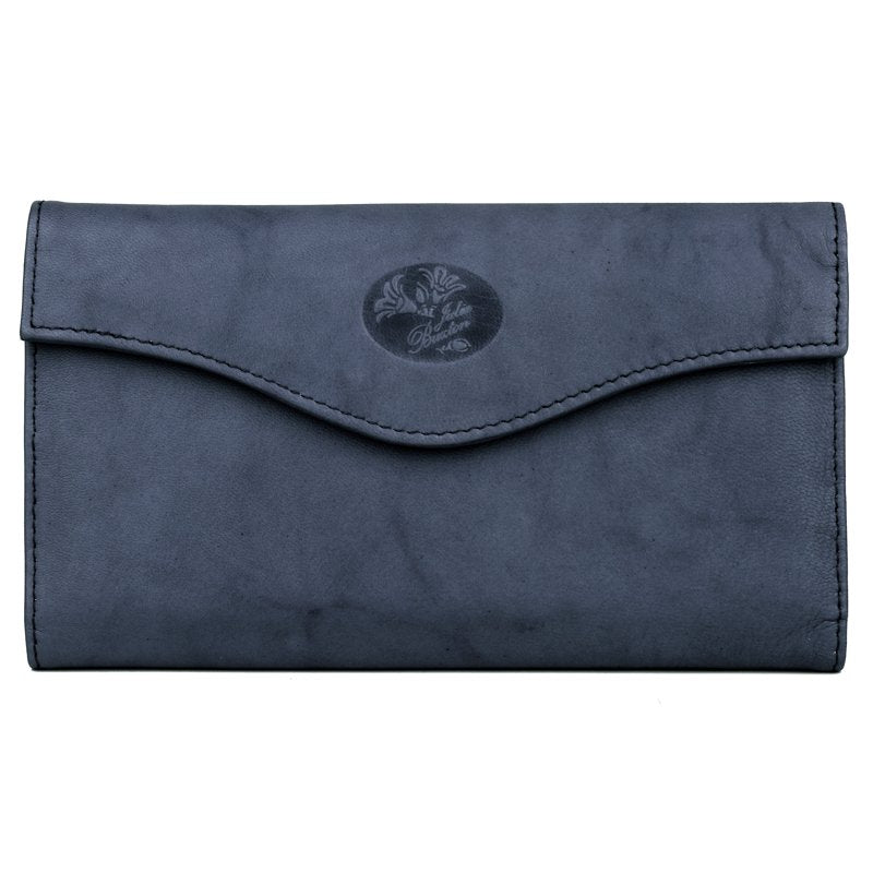 Women's Leather Clutch Organizer Bag with Removable Checkbook - Multiple Colors