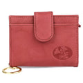 Women's Leather Card Case with Multiple Slots and Zipper Pocket - Heiress Pik-Me-Up