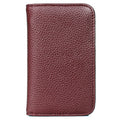 Leather Card Case for Women with Snap Closure - Multiple Colors
