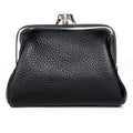 Leather Coin Purse with Triple Frame - Soft Butter Finish, Multi Pocket