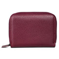 Leather Wallet with Multiple Card Slots and ID Window for Women