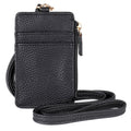 Women's RFID Convertible Lanyard with Card Slots & ID Window - Vegan Leather