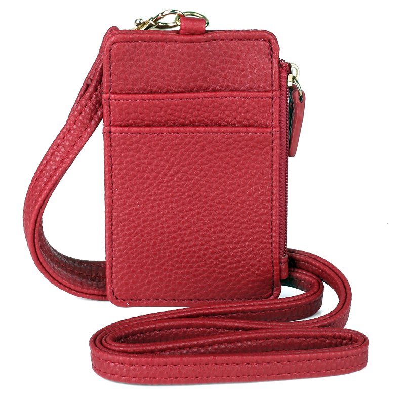 Women’s Pebble RFID Convertible Lanyard with Card Slots & ID Window