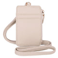 Women's RFID Convertible Lanyard with Card Slots Vegan Leather - Pebble Texture