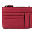 Women's RFID Coin Pouch with Card Slots and Utility Pockets - Pebble Vegan Leather