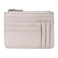 Women's RFID Coin Pouch with Card Slots and Utility Pockets - Pebble Vegan Leather