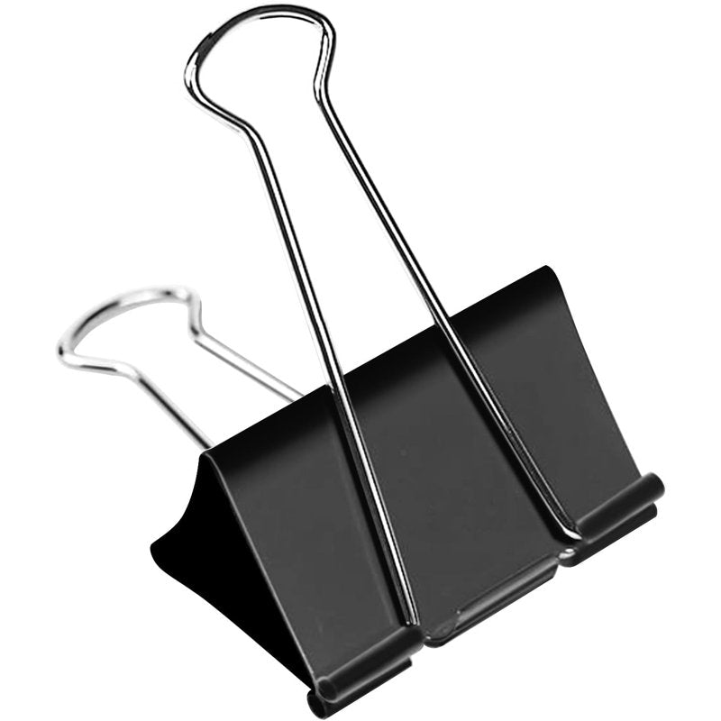 Heavy Duty Jumbo Binder Clips 3 Inch - Black, 6 Pack for Office & School