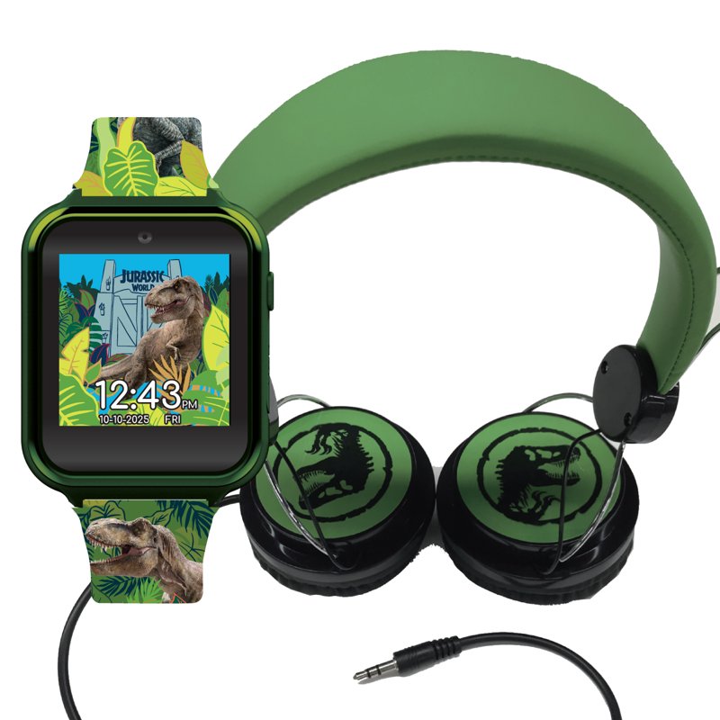 Kids Smartwatch and Headphone Set in Silicone Strap - Unisex Interactive Child Watch