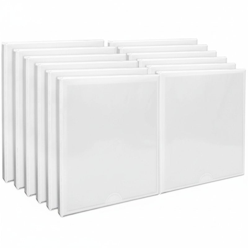 Recycled Plastic View Binder with 1/2 Inch Rings - Pack of 12