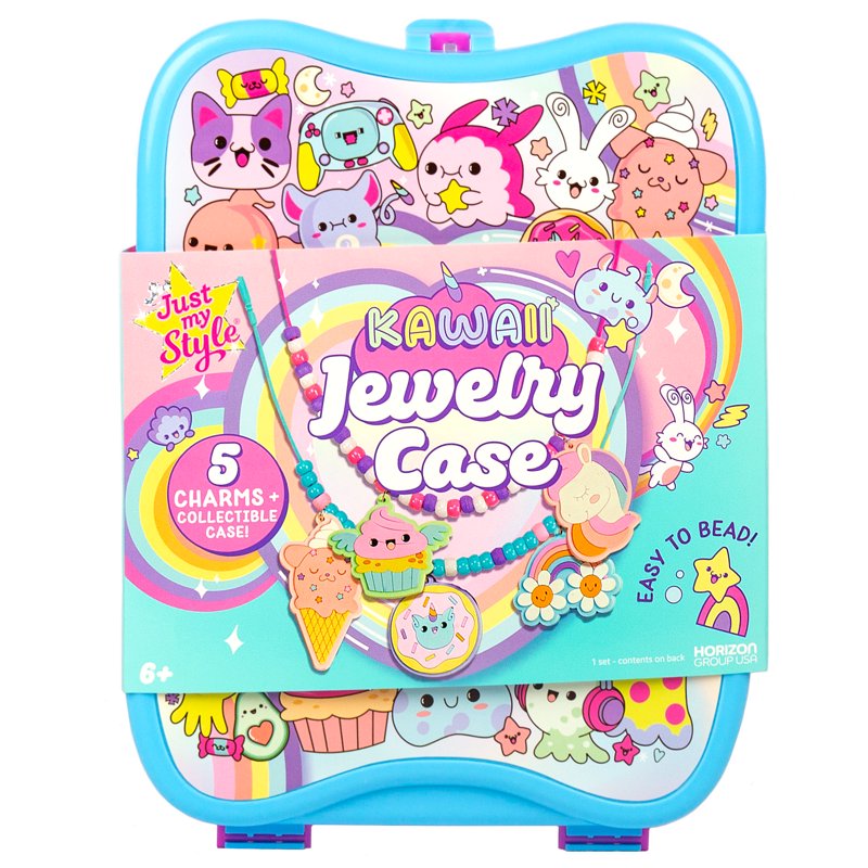 Kids Jewelry Making Kit with Storage Case - Create Custom Bracelets & Necklaces