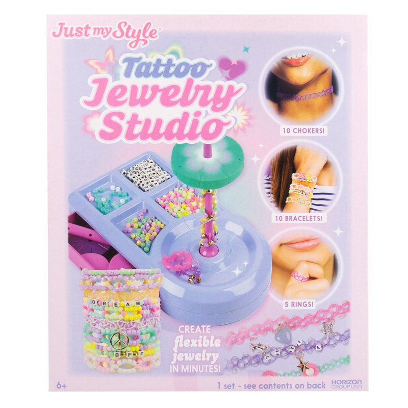 Stretchy Tattoo Jewelry Kit for DIY Chokers Bracelets Rings - 25 Pieces