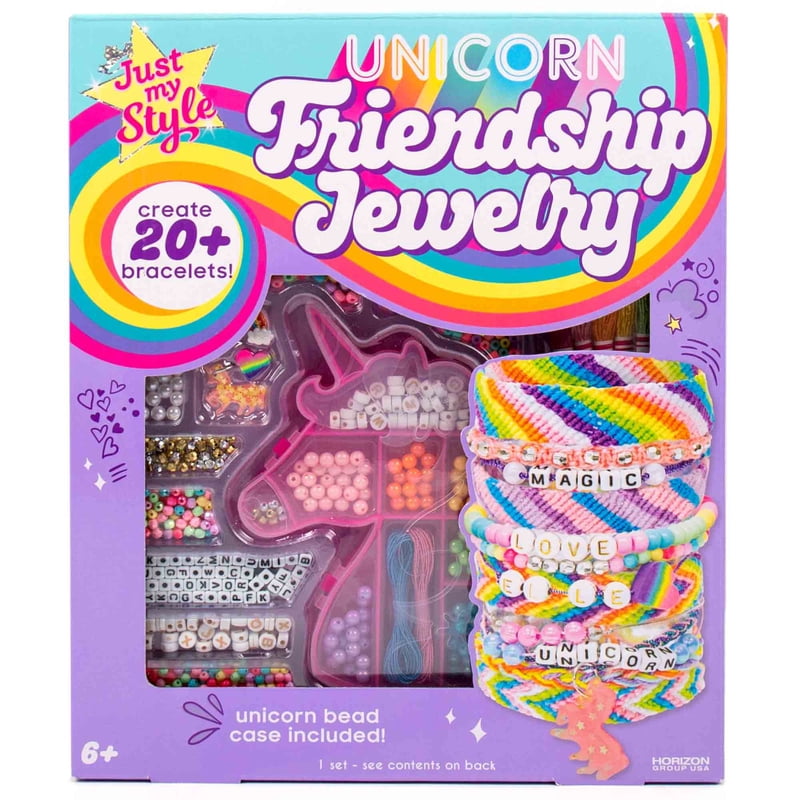 Unicorn Friendship Bracelet Making Kit for Kids - Includes Beads & Charms