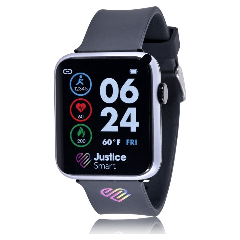 Unisex Tween Smart Watch with Silicone Perforated Band - Black