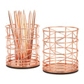 Rose Gold Pen and Makeup Brush Holder - Desk Organizer Cup