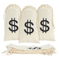 Small Drawstring Money Bags for Casino Party Favors 12 Pack