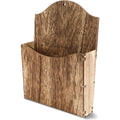Wood Wall Magazine Rack - Rustic Wall Mount Mail & File Organizer - 11.6 x 8.7 in