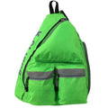Unisex Reflective Sling Backpack Bright Green - Student Daypack, 19 Inch