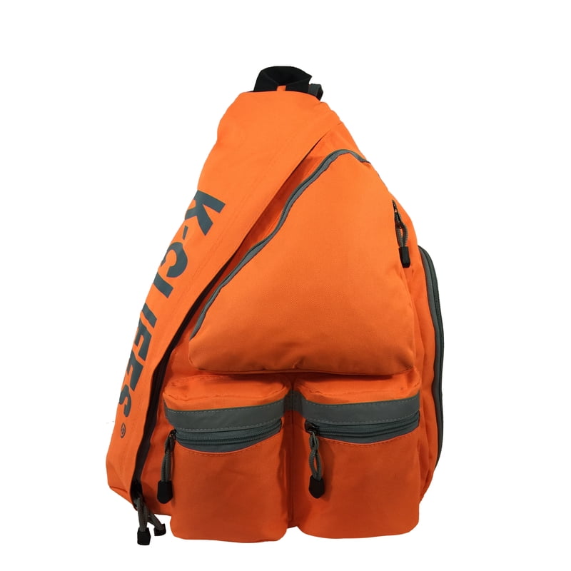 Unisex Reflective Sling Backpack Bright Orange Safety Daypack Travel Bag