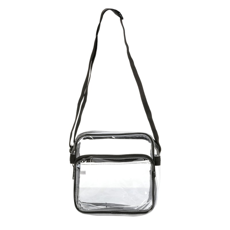 Heavy Duty Clear PVC Shoulder Bag with Adjustable Strap - Stadium Approved Small Handbag