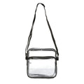 Heavy Duty Clear PVC Shoulder Bag with Adjustable Strap - Stadium Approved Small Handbag