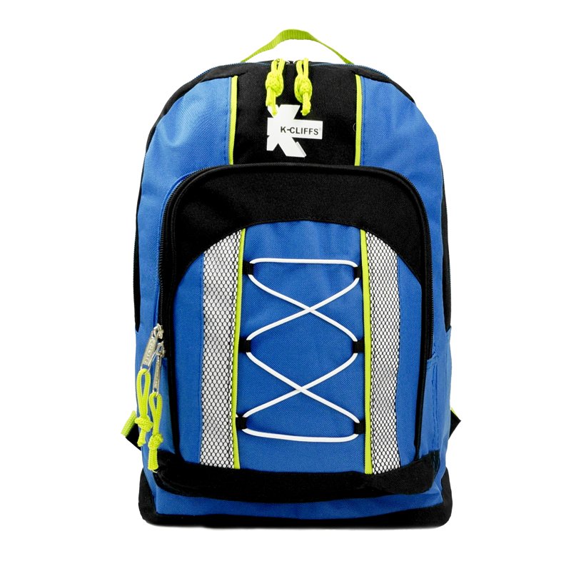 Lightweight Unisex School Backpack with Bungee Cord System - 15.5 Inch Polyester