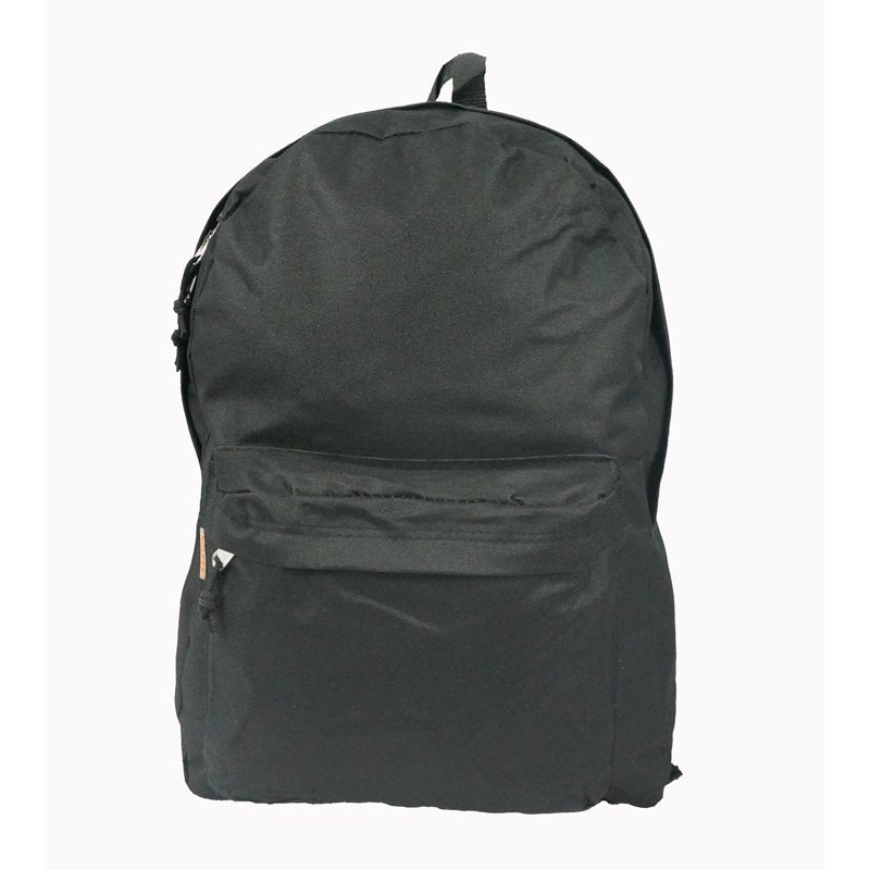 K-Cliffs 18" Unisex Polyester School Backpack - Black (Variation: Black)