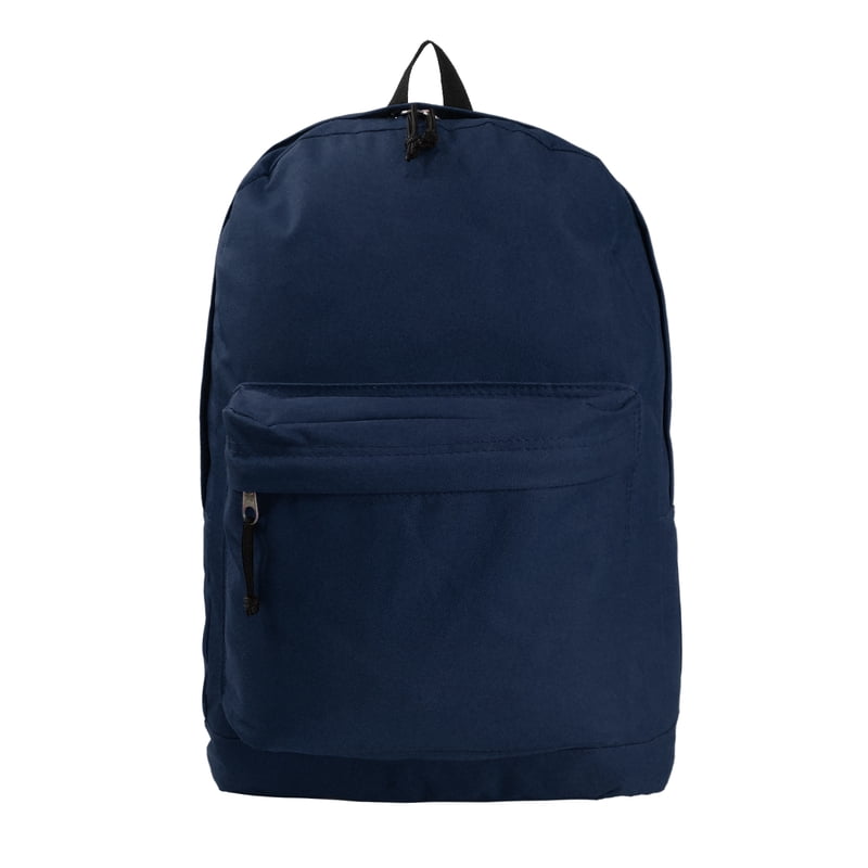 Unisex 18-Inch School Backpack with Padded Shoulder Straps, Navy