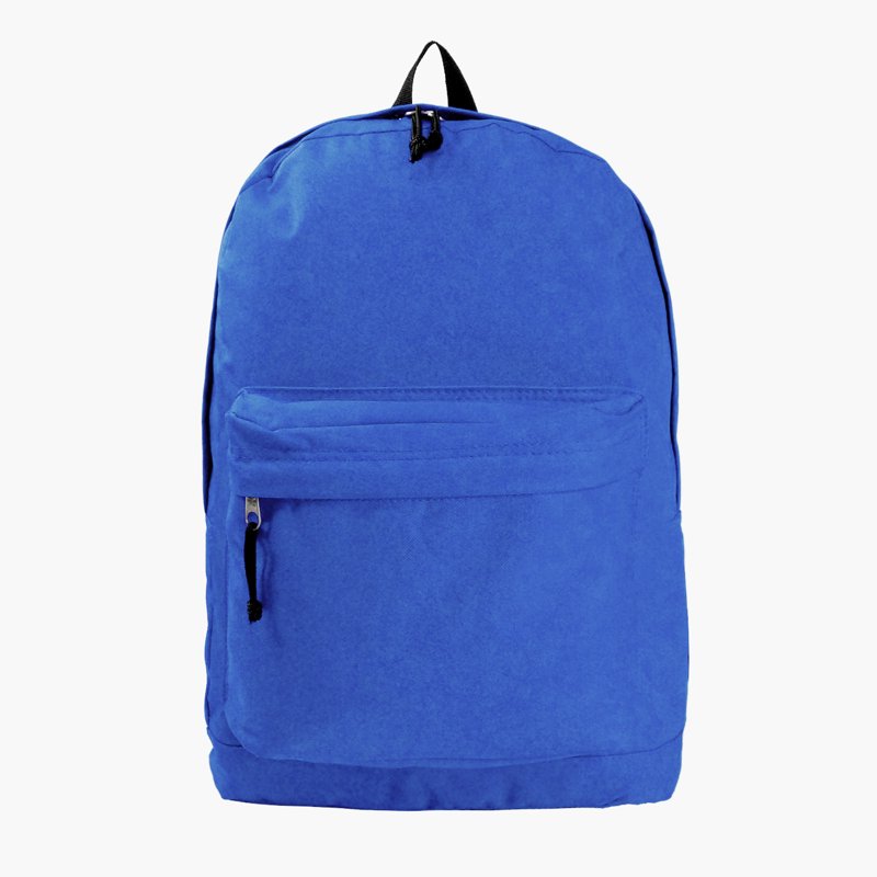 Unisex 18" Classic Backpack with Curved Shoulder Straps – Royal Blue